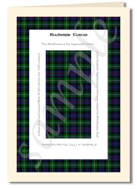 MacKenzie tartan greeting card